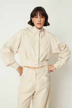 Load image into Gallery viewer, Cupro Bomber Shirt (Beige)
