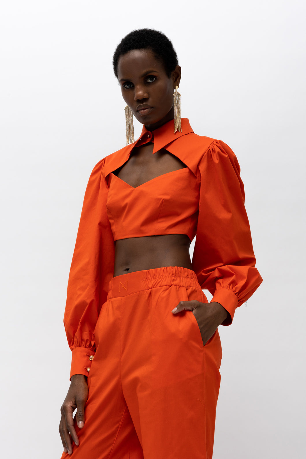 Kea Crop Shirt (Orange)