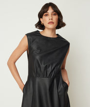 Load image into Gallery viewer, Leather Look Dress (Black)
