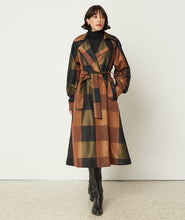 Load image into Gallery viewer, Plaid Trench Coat (Olive)
