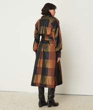 Load image into Gallery viewer, Plaid Trench Coat (Olive)
