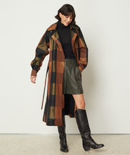 Load image into Gallery viewer, Plaid Trench Coat (Olive)
